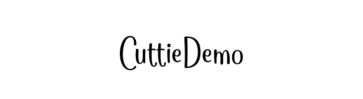 Cuttie Demo  les polices de caractères gratuit tlcharger