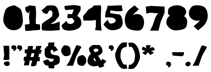 Cutting Board Font OTHER CHARS