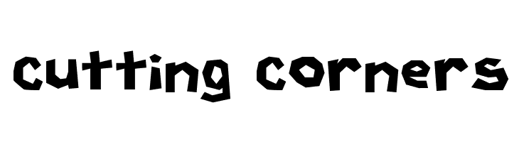 Cutting Corners  フリーフォントのダウンロード