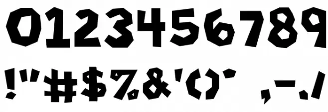 Cutting Corners Font OTHER CHARS