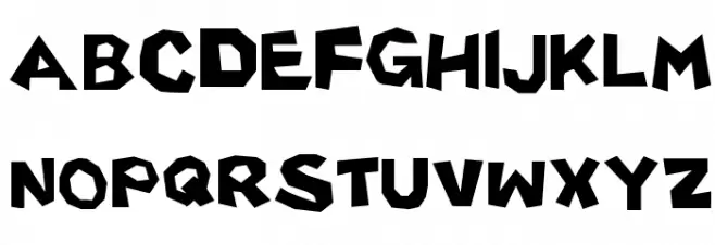 Cutting Corners Schriftart Groß