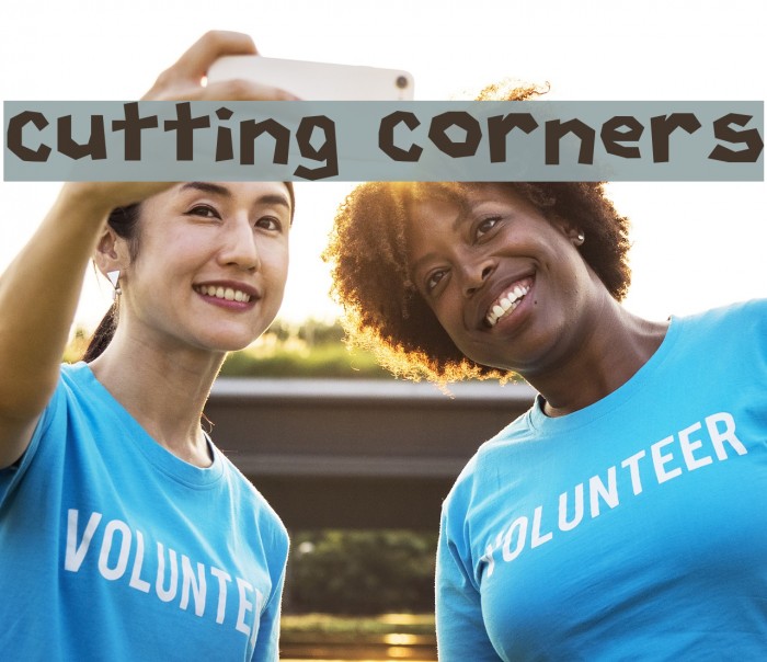 Cutting Corners Font examples