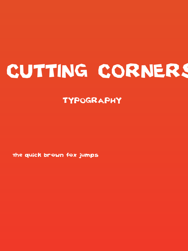 Cutting Corners Poster