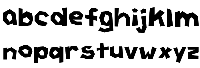 Cutting Corners Font LOWERCASE