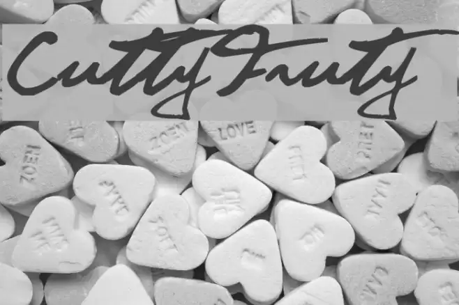 CuttyFruty Font examples