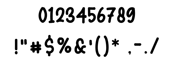 Cuty Tubby Font OTHER CHARS