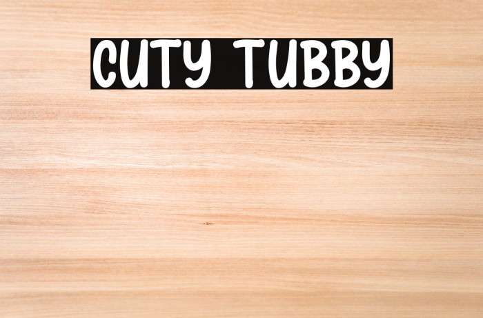 Cuty Tubby Font examples