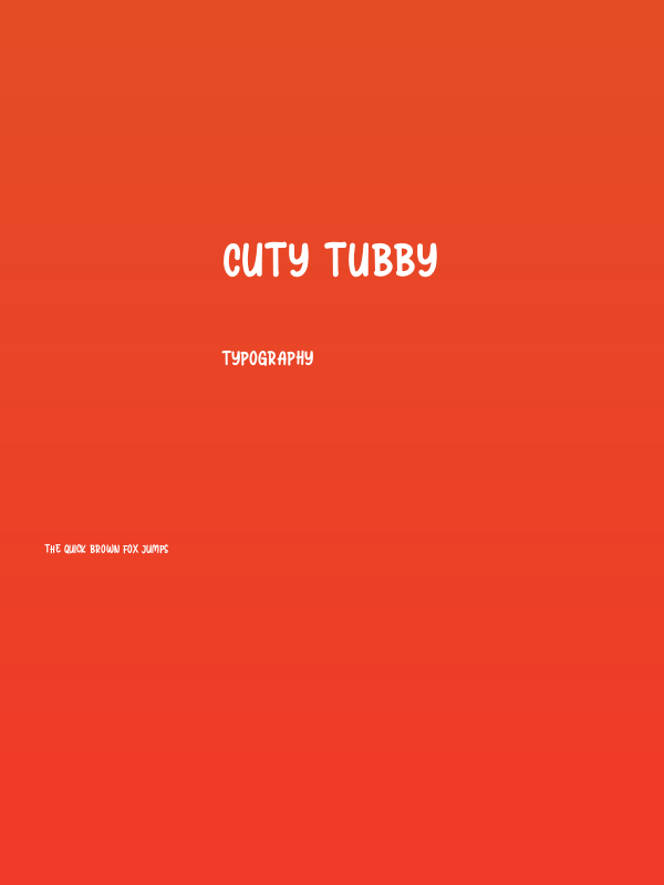 Cuty Tubby Poster