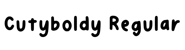 Cutyboldy Regular  Скачать бесплатные шрифты