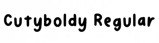 Cutyboldy Regular  Скачать бесплатные шрифты