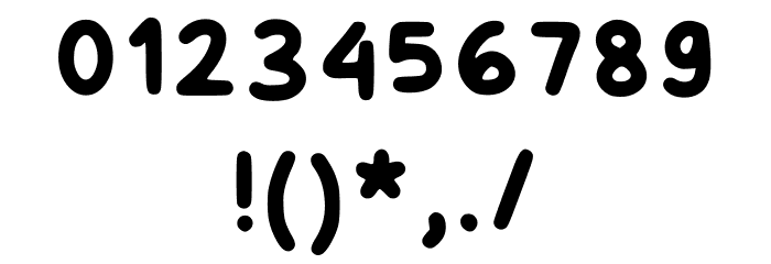 Cutyboldy Regular Font OTHER CHARS