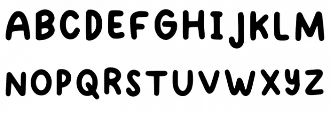 Cutyboldy Regular Schriftart Groß