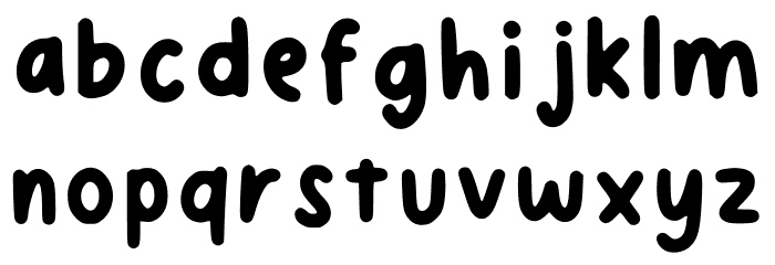 Cutyboldy Regular Font LOWERCASE