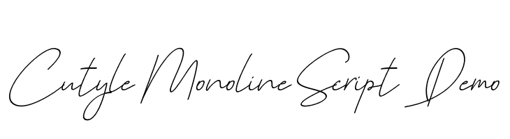 Cutyle Monoline Script [Demo]  font caratteri gratis
