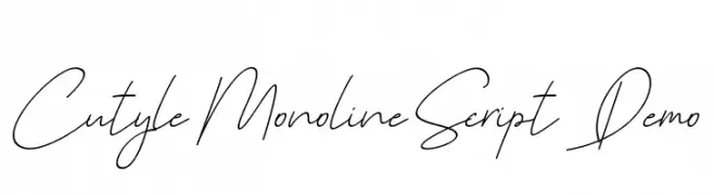 Cutyle Monoline Script [Demo]  baixar fontes gratis