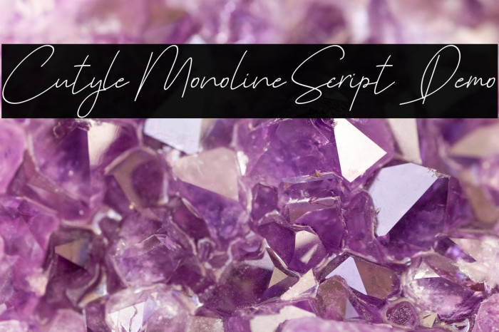 Cutyle Monoline Script [Demo] Example 3
