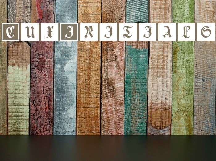 CuxInitials Font examples