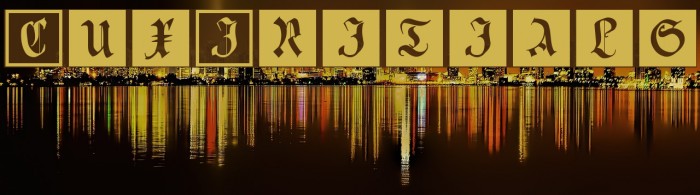 CuxInitials Font examples