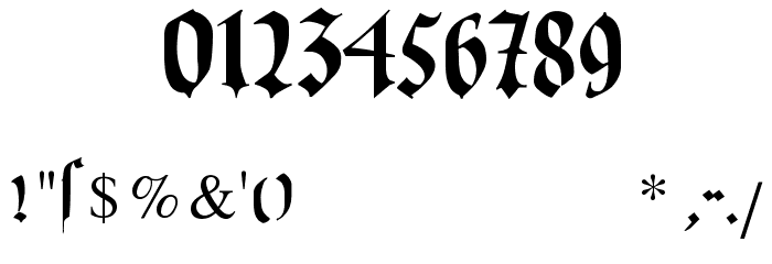 CuxhavenFraktur Font OTHER CHARS