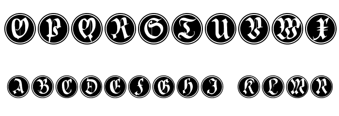 CuxhavenInitialsRound Font Alte caractere