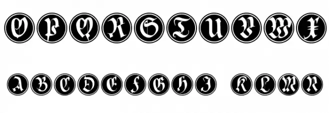 CuxhavenInitialsRound Font Alte caractere