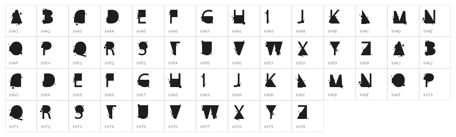 cube kila Character Map