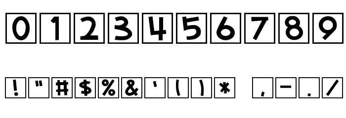 cube vol.2 Font OTHER CHARS