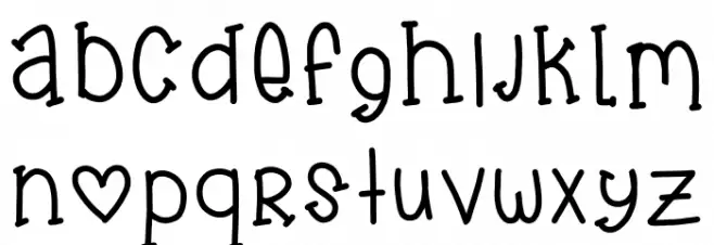 cuddles  字体 小写