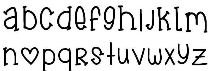 cuddles Font LOWERCASE