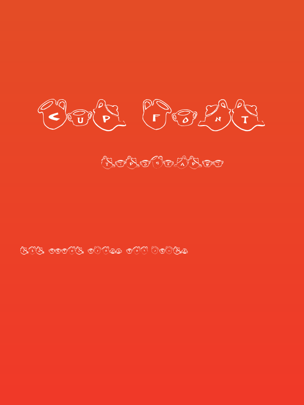 cup Font Poster