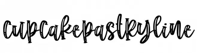 cupcake pastry line  Frei Schriftart Herunterladen