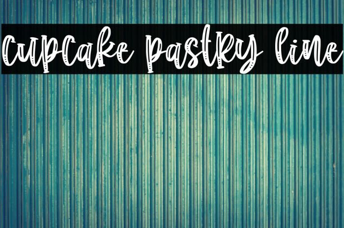 cupcake pastry line Font examples