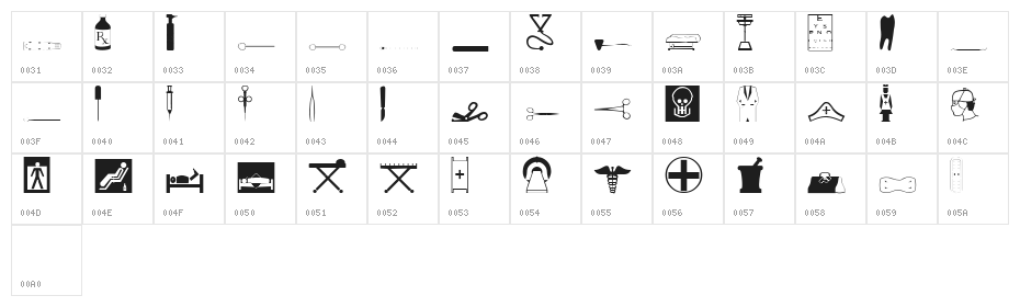 curative free Character Map