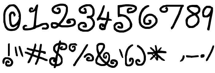 curly Claudia Font OTHER CHARS