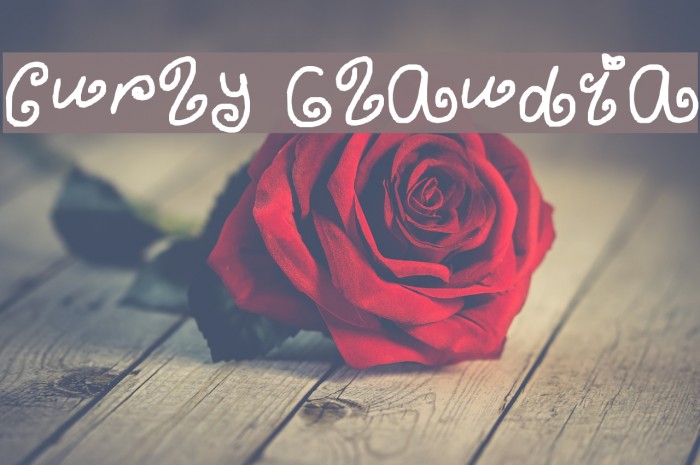 curly Claudia Font examples