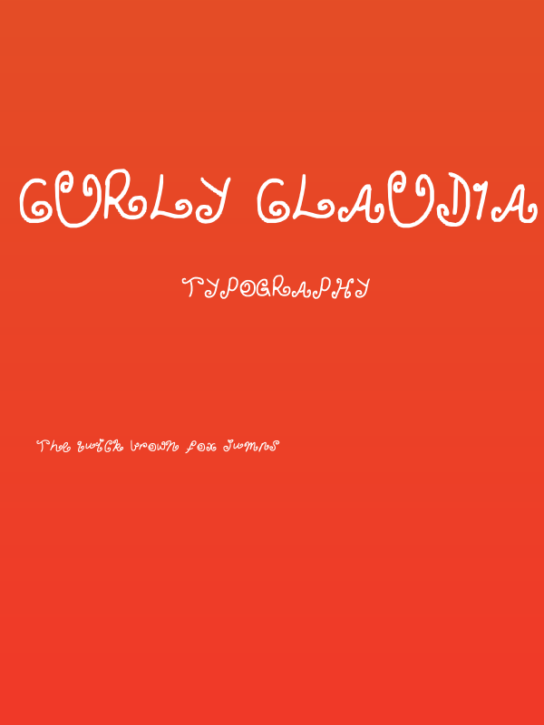 curly Claudia Poster