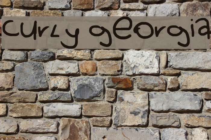 curly georgia Font examples