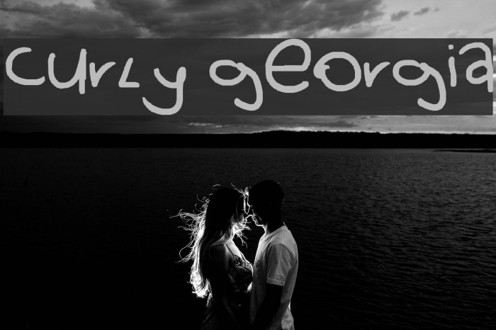 curly georgia Font examples