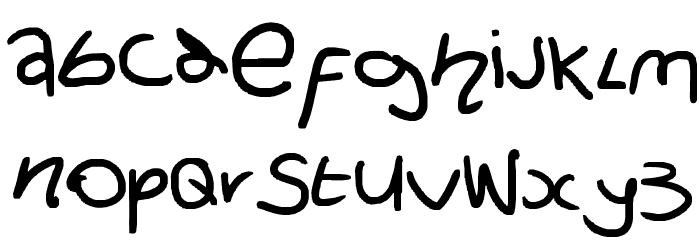 curly georgia Font LOWERCASE