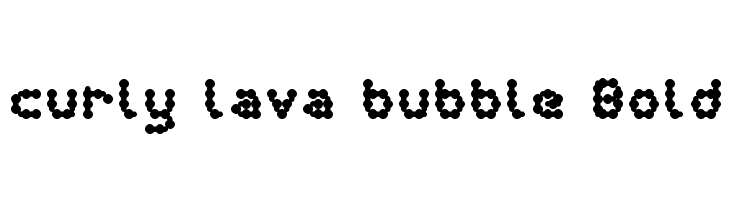 curly lava bubble Bold  免费字体下载