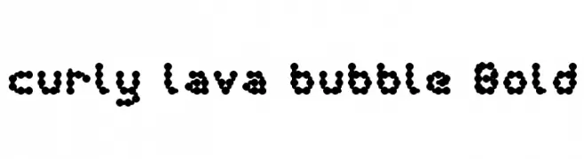 curly lava bubble Bold  免费字体下载