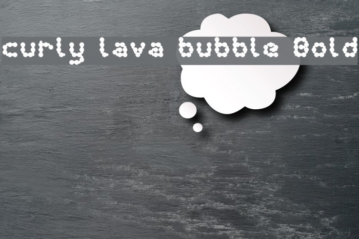 curly lava bubble Bold Font examples