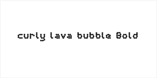 curly lava bubble Bold Logo