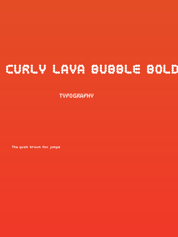 curly lava bubble Bold Poster