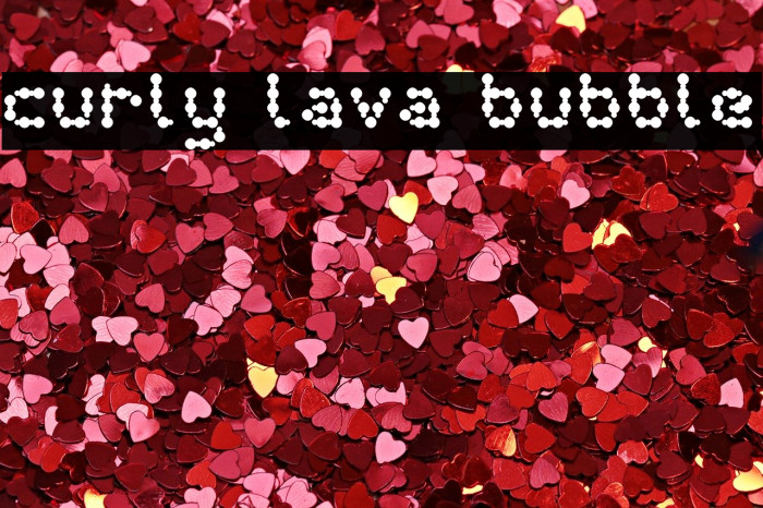 curly lava bubble Font examples