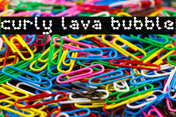 curly lava bubble Font examples