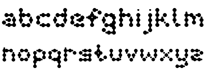 curly lava bubble Font LOWERCASE