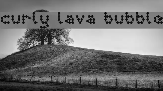 curly lava bubble Font examples