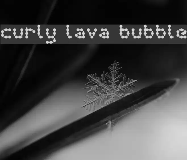 curly lava bubble Font examples