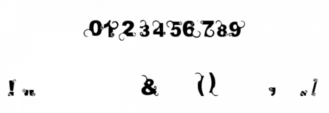 curly Font OTHER CHARS